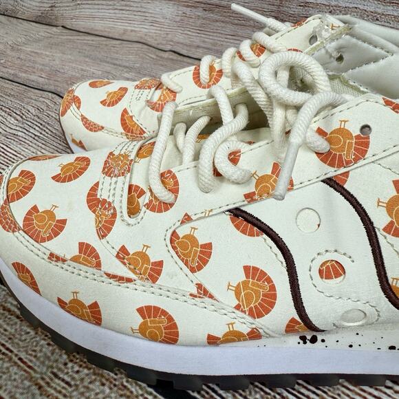 Saucony X Pardon Me Jazz Original "Thanksgiving Turkey" Print Sneakers Mens 6.5 - Picture 2 of 14